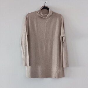 LOFT soft beige long turtleneck sweater